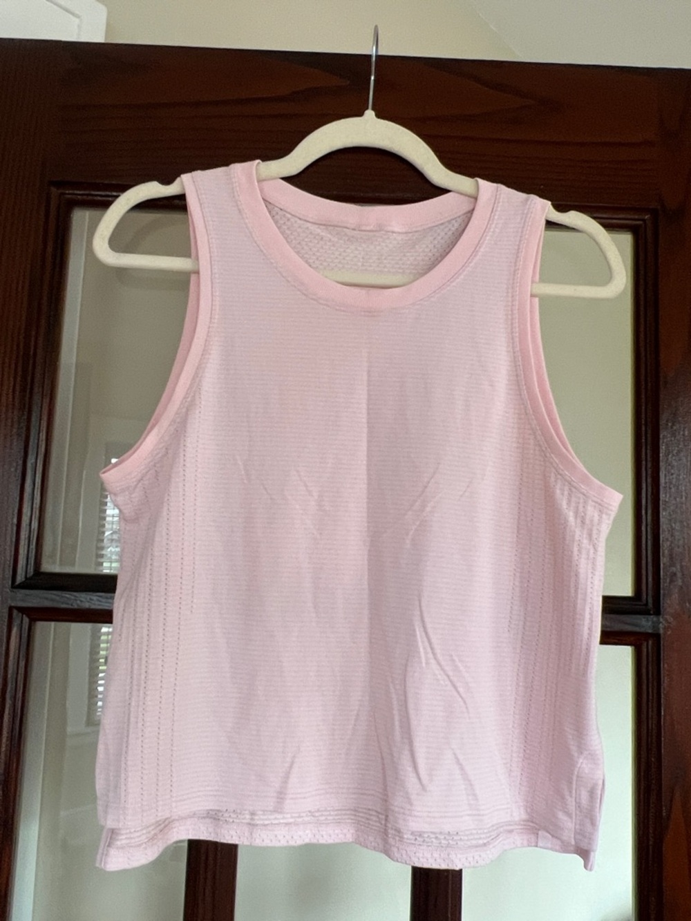Lululemon Light Pink Sleeveless Knit Tank Top